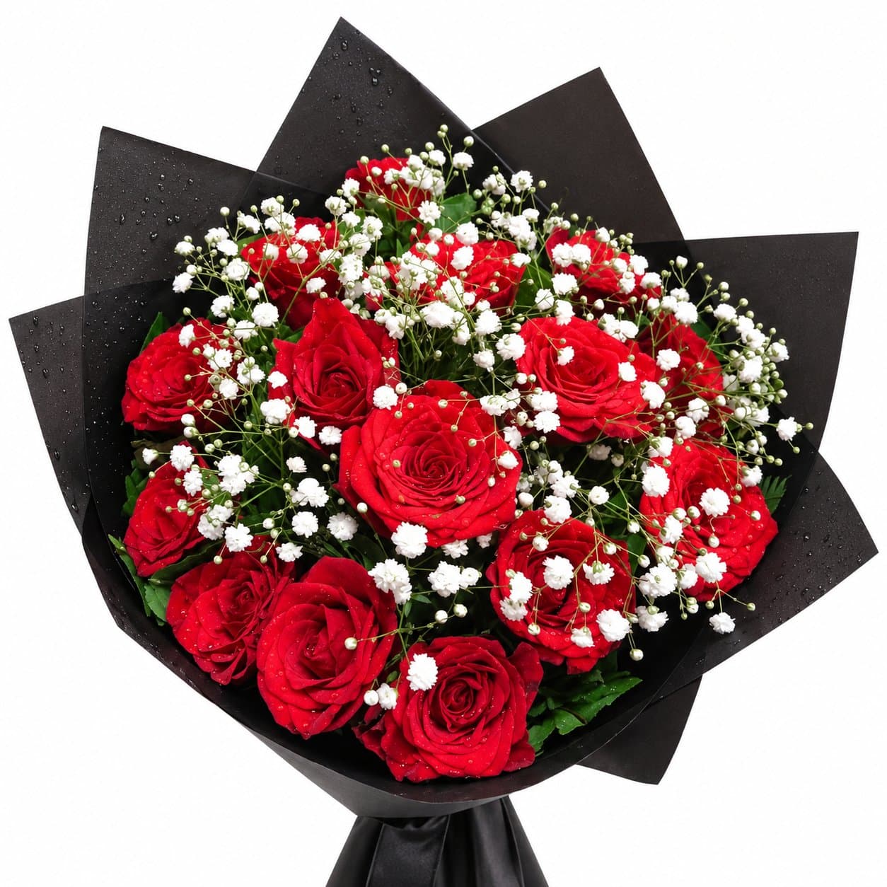 Big Red Rose Black Cover — fresh bouquet delivery near TIA, Kathmandu